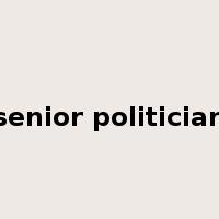senior politician是什么意思