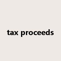 tax proceeds是什么意思