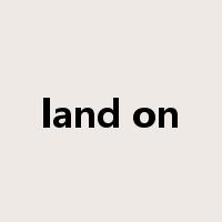 land on是什么意思