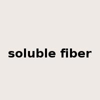 soluble fiber是什么意思