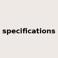 specifications是什么意思