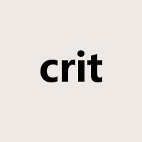 crit是什么意思