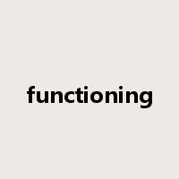 functioning是什么意思