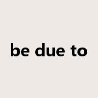 be due to是什么意思