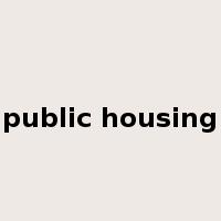 public housing是什么意思