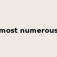 most numerous是什么意思