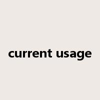 current usage是什么意思