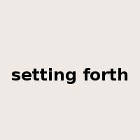 setting forth是什么意思