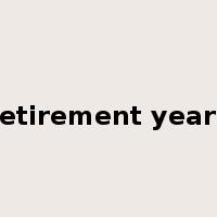 retirement years是什么意思