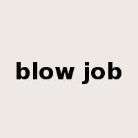 blow job是什么意思