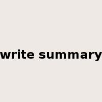 write summary是什么意思