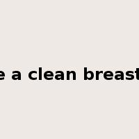 make a clean breast of it是什么意思