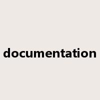 documentation是什么意思