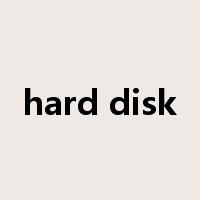 hard disk是什么意思