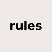 rules是什么意思
