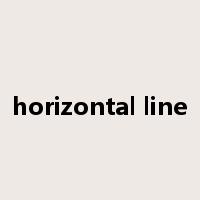 horizontal line是什么意思