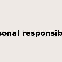 personal responsibility是什么意思