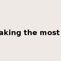 making the most of是什么意思