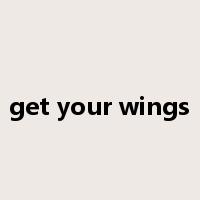 get your wings是什么意思