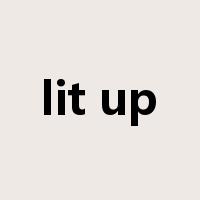 lit up是什么意思