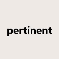 pertinent是什么意思