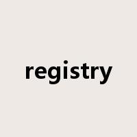 registry是什么意思