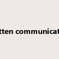 written communication是什么意思