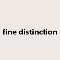 fine distinction是什么意思