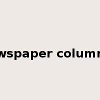 newspaper columnist是什么意思