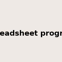 spreadsheet program是什么意思