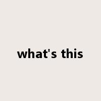 what's this是什么意思