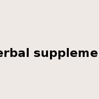 herbal supplement是什么意思