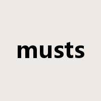musts是什么意思
