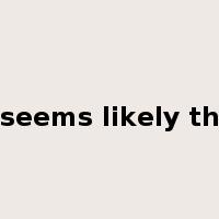It seems likely that是什么意思