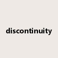discontinuity是什么意思