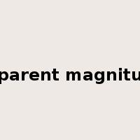 apparent magnitude是什么意思