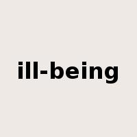 ill-being是什么意思