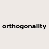 orthogonality是什么意思