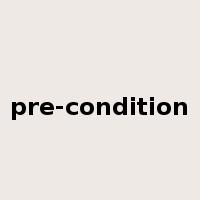 pre-condition是什么意思