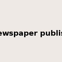 newspaper publish是什么意思