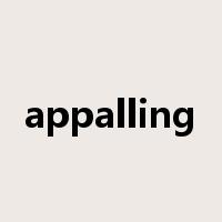 appalling是什么意思