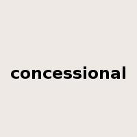 concessional是什么意思
