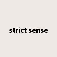 strict sense是什么意思