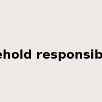 household responsibilities是什么意思