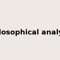 philosophical analysis是什么意思