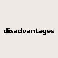 disadvantages是什么意思