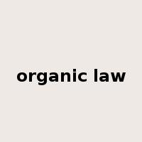 organic law是什么意思