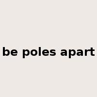 be poles apart是什么意思