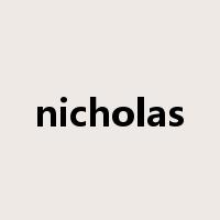 nicholas是什么意思