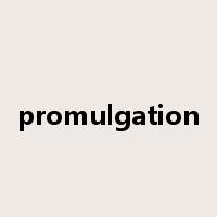 promulgation是什么意思